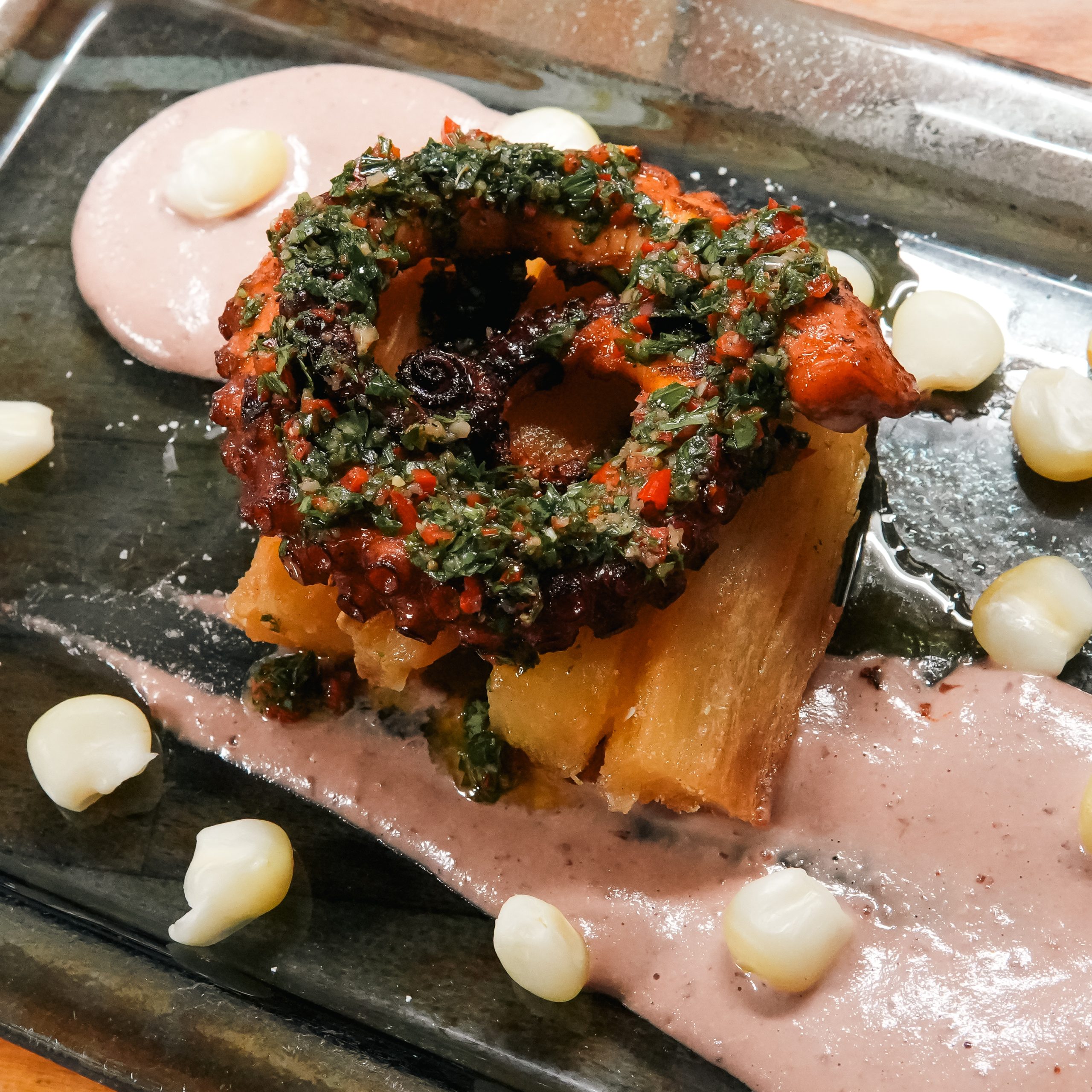 Peruvian grilled octopus